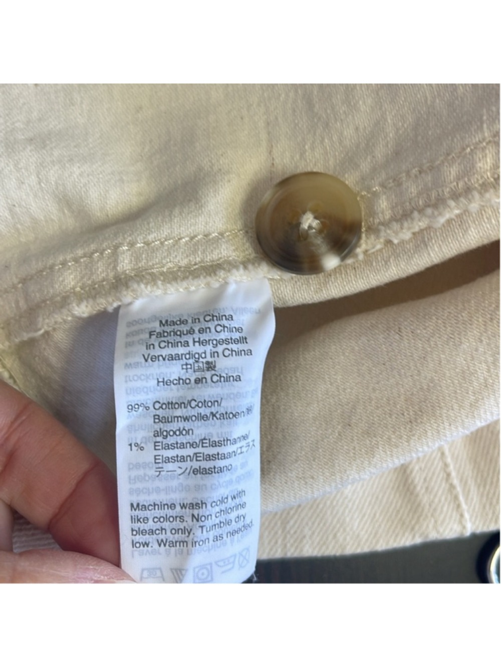MADEWELL Capital A-line Summer Mini Skirt Size 14 Ivory Coastal Casual Stretch - Picture 7 of 10